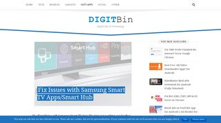 Fix Issues with Samsung Smart TV Apps/Smart Hub - DigitBin