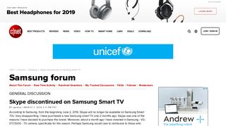 Skype discontinued on Samsung Smart TV - Forums - CNET