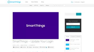 SmartThings – Update Your Login | SmartThings