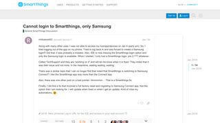 Cannot login to Smartthings, only Samsung - General SmartThings ...