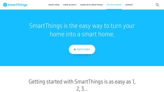 Getting Started - SmartThings. Add a little smartness to your things.