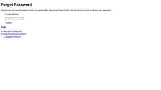 Forgot Password - Samsung Partner Portal