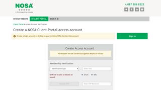 NOSA Client Portal