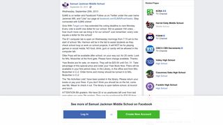 Samuel Jackman Middle School - Facebook