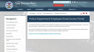 City of San Bernardino - Employee Email Access
