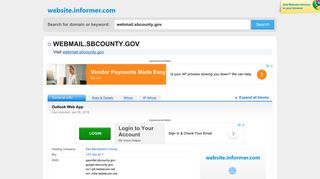 webmail.sbcounty.gov at WI. Outlook Web App - Website Informer