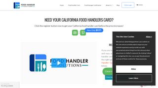california food handlers card | only $8.97 for limited time