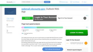 Access webmail.sbcounty.gov. Outlook Web App