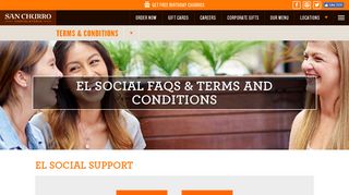 San Churro | El Social FAQs & Terms and Conditions
