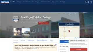 San Diego Christian College - Profile, Rankings and Data | US News ...
