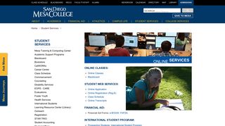 Online Services - San Diego Mesa College