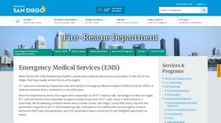 Emergency Medical Services (EMS) | Fire-Rescue ... - City of San Diego