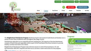 Neighborhood Distribution Program - San Diego Food Bank