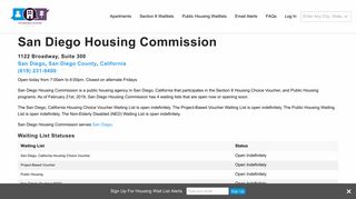 San Diego Housing Commission, CA | Section 8 and Public Housing