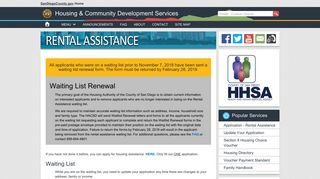 Update Rental Assistance Application - County of San Diego