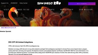 Member Specials | San Diego Zoo