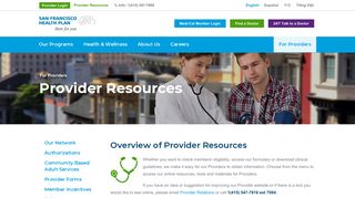 Provider Resources - San Francisco Health Plan