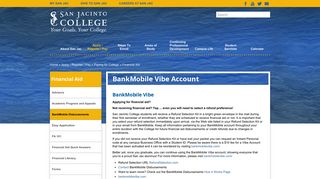 BankMobile Disbursements | San Jacinto College