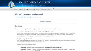 Why can't I access my email account? - SanJac Blogs - San Jacinto ...