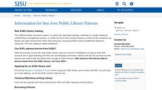 Information for San Jose Public Library Patrons | Dr. Martin Luther ...
