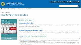 How to Apply for a position - County of San Mateo Human Resources ...
