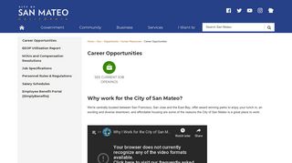 Career Opportunities | San Mateo, CA - Official Website
