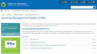 Learning Management System (LMS) - County of San Mateo Human ...