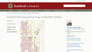 Sanborn fire insurance map collection online | Stanford Libraries