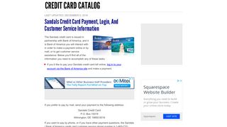 Sandals Credit Card Payment, Login, and Customer Service ...
