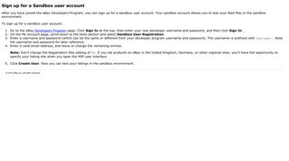 Sign up for a Sandbox user account - eBay Developers Program