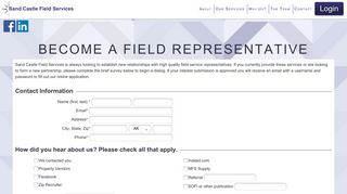 Become a Field Rep - Sand Castle Field Services