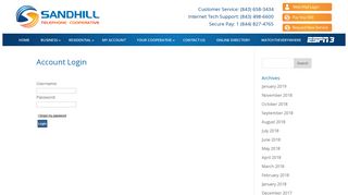 Account Login - Sandhill | Telephone Cooperative