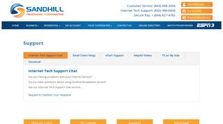 Support - Sandhill | Telephone Cooperative
