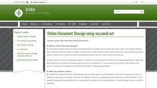Online Document Storage using my.sandi.net | Dana