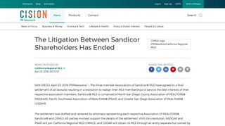 The Litigation Between Sandicor Shareholders Has Ended