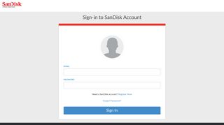 SanDisk External Account Portal