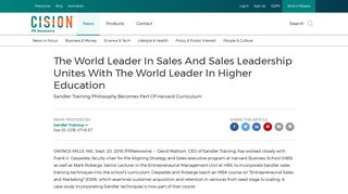 The World Leader In Sales And Sales Leadership Unites With The ...