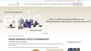 Sands Rewards LifeStyle Membership | Marina Bay Sands