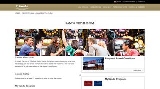 Sands Bethlehem | Pennsylvania | Official Site Sands Casino