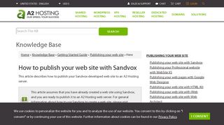 How to publish your web site with Sandvox