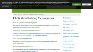 FAQs about bidding for properties | Sandwell Council