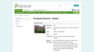 Property Search - Detail - Sandwell Council