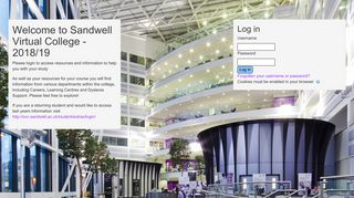 Sandwell Virtual College: Log in to the site