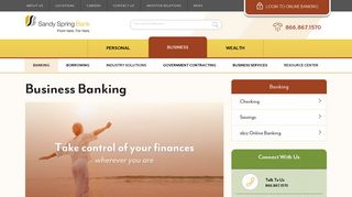 Business Banking Services - Sandy Spring Bank