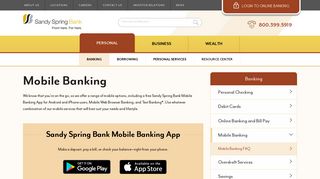 Mobile Banking - Sandy Spring Bank