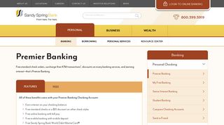 Premier Banking | Checking Accounts - Sandy Spring Bank