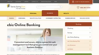 ebiz Online Banking and Demo | Business Banking - Sandy Spring Bank