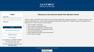 the Sanford Health Plan Member Portal! - Healthx