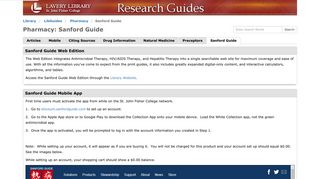 Sanford Guide - Pharmacy - LibGuides at St. John Fisher College
