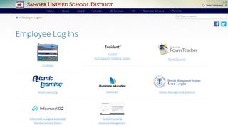 Employee Log Ins - Sanger Unified School District